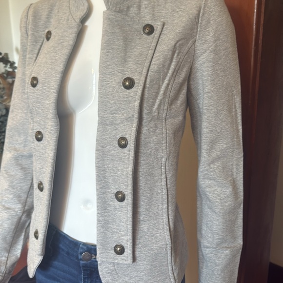 NWT Tommy Hilfiger size small Women's Gray Double-Breasted Jacket - Picture 2 of 4